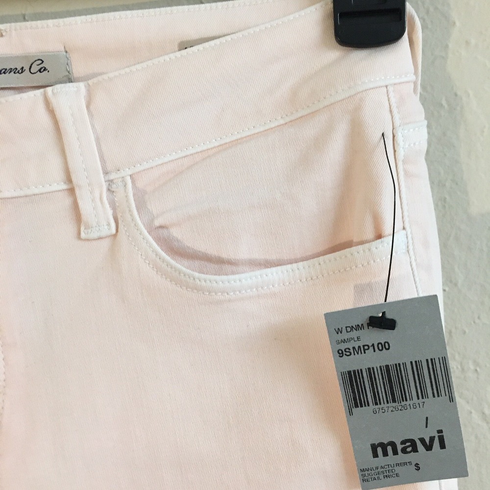 NEW Mavi Jeans 27 Pink Adriana Ankle Mid Rise Super Skinny Stretch Denim - Picture 4 of 15